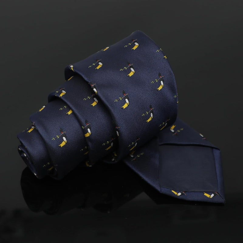 MENDEPOT Animal Pattern Necktie With Gift Box Sea Animal Pattern Tie Father's Day Birthday Gift Tie - Image 3